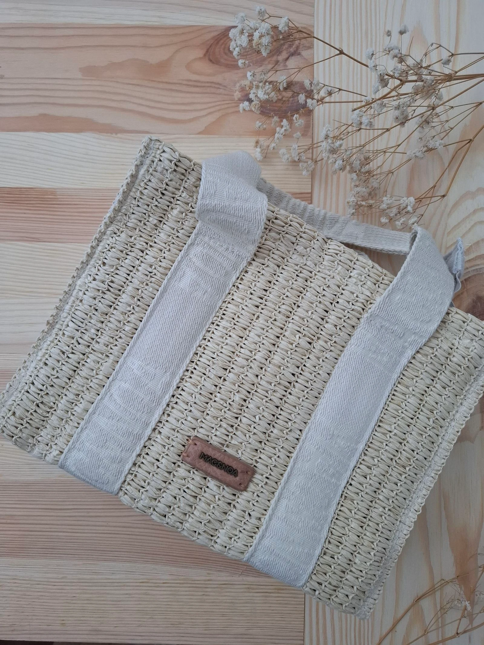 🤎 Sac à main bandoulière effet paille / jute – bohème chic – neuf